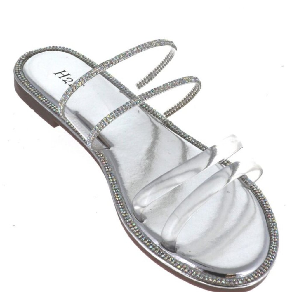 Kona Rhinestone Sandals - Silver